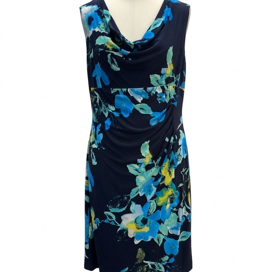 Ralph Lauren · Midnight Floral Sleeveless Dress · 18 · Midnight Floral