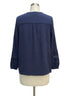 Belle Beach · Cotton Gauze Long Sleeve Shirt with Lace · 1X · Navy