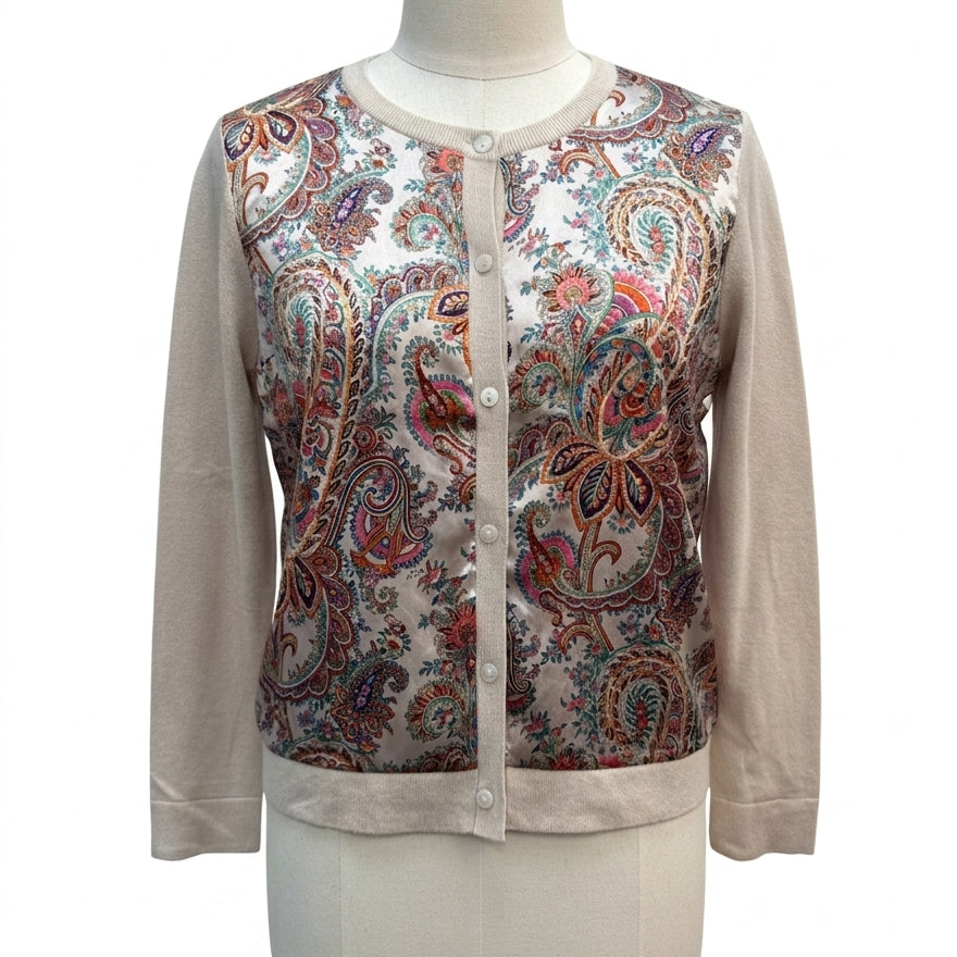 Sioni · Sweater · Medium · Beige Multi Paisley