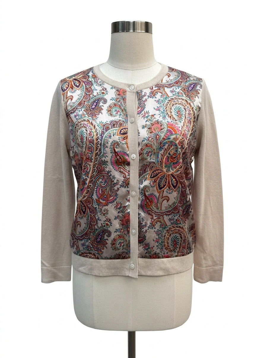 Sioni · Sweater · Medium · Beige Multi Paisley