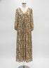 Grade&Gather · The Vivian Detailed Maxi Dress w/ tie waist · Medium · GoldFloral
