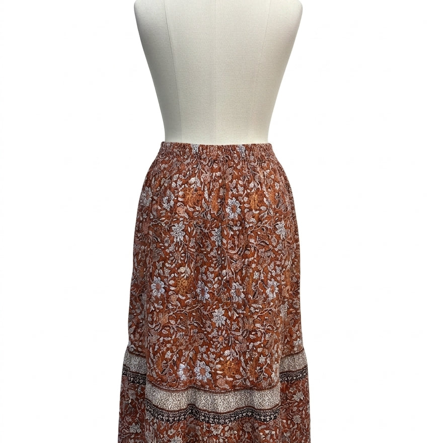 J. Jill · Skirt · Large · RustFloral