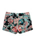 7thAve · Shorts · 6 · Aqua Black Floral