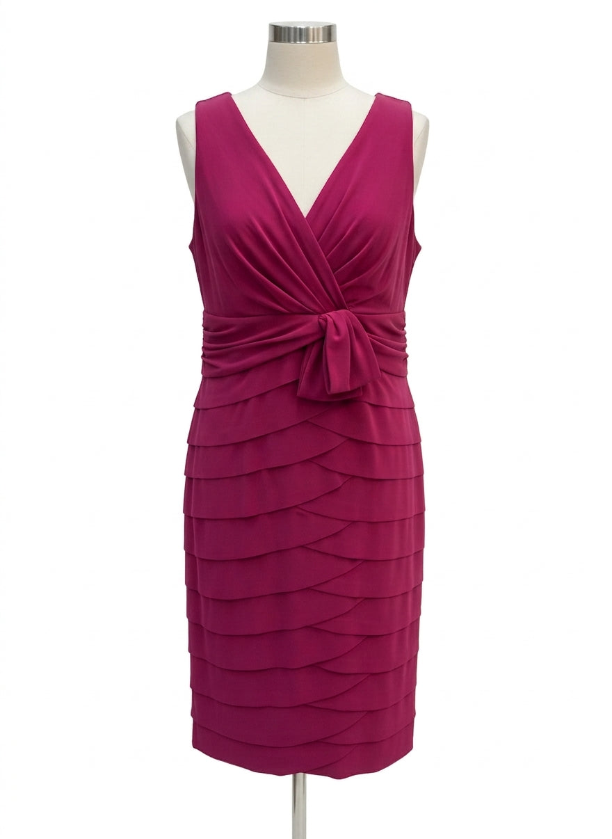 Jones NY · Tiered dress · 14 · Magenta