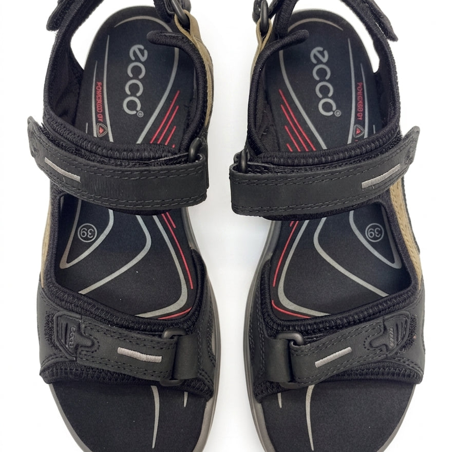 Ecco · Yucatan Sandals · 8.5 · Black