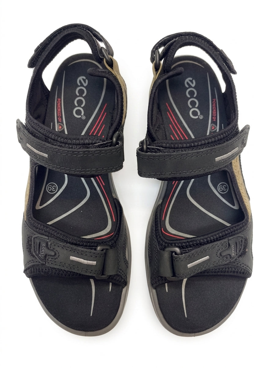 Ecco · Yucatan Sandals · 8.5 · Black