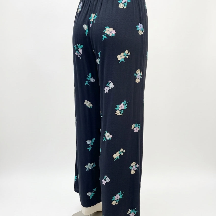 Billabong · Wide Leg Pants · Medium · NavyFloral