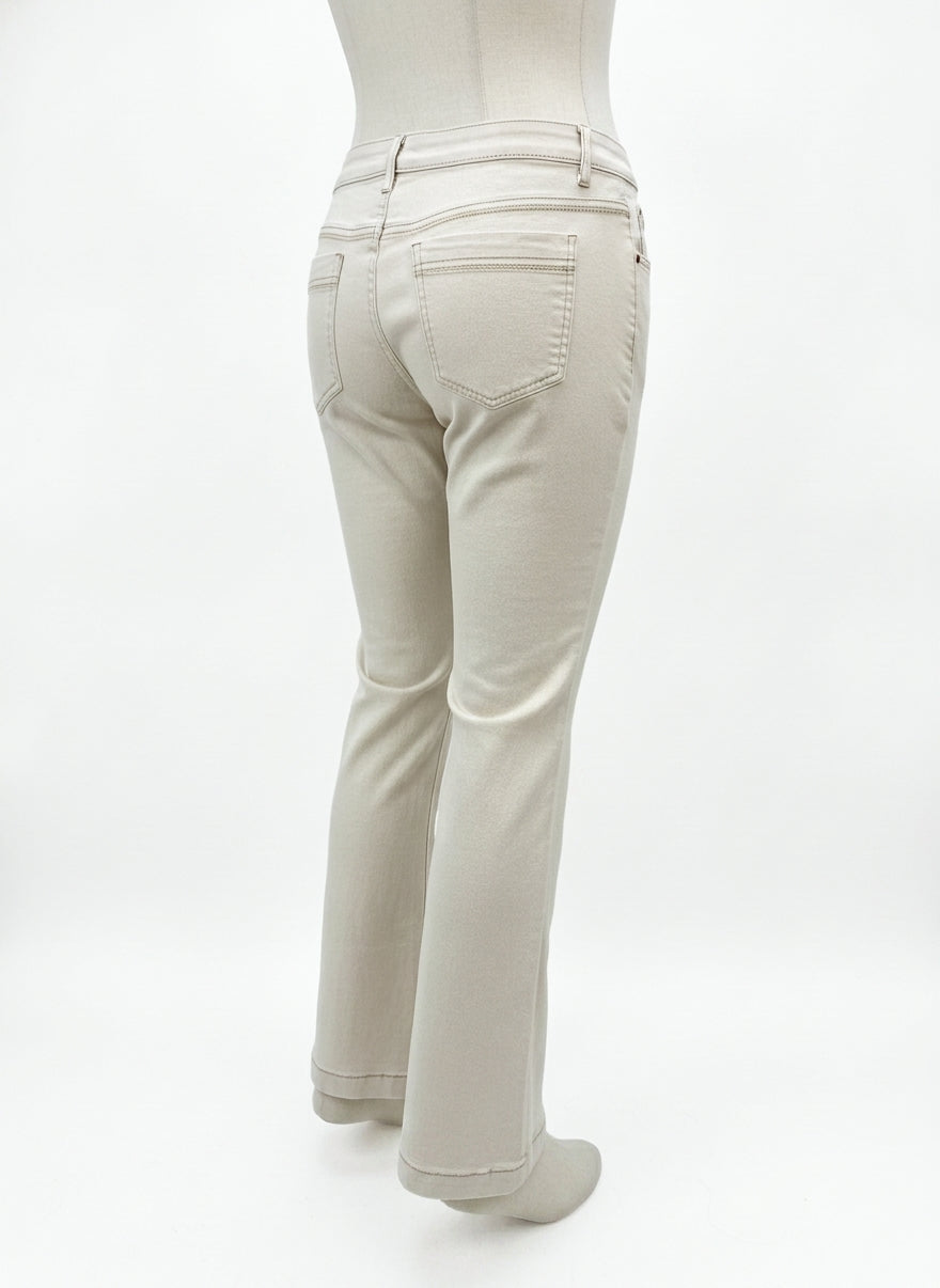Tribal · Straight Leg Button Fly Jeans · 12 · Cream