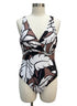 LandsEnd · Leaf Print UPF 50 · Small · WhiteBlk