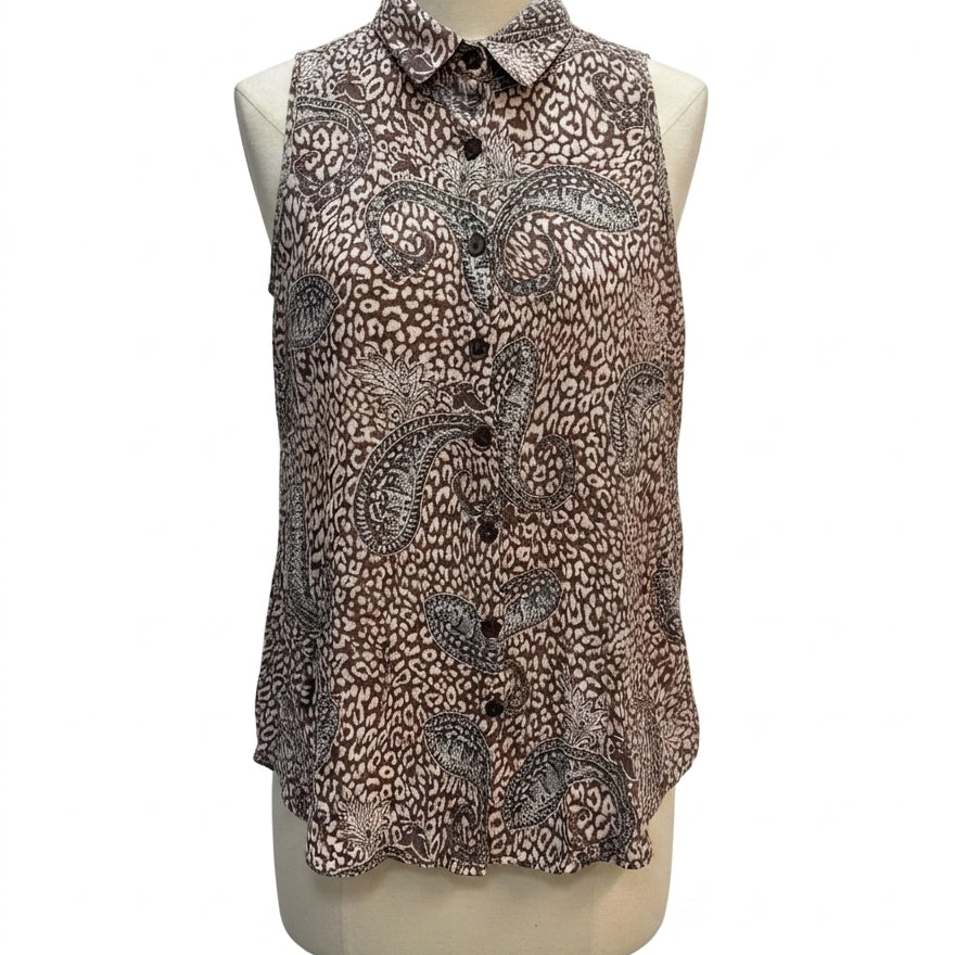 Unique Spectrum · Paisley Rayon Blend · Small · Brown Multi