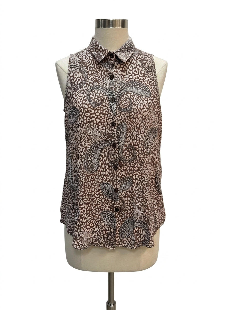 Unique Spectrum · Paisley Rayon Blend · Small · Brown Multi
