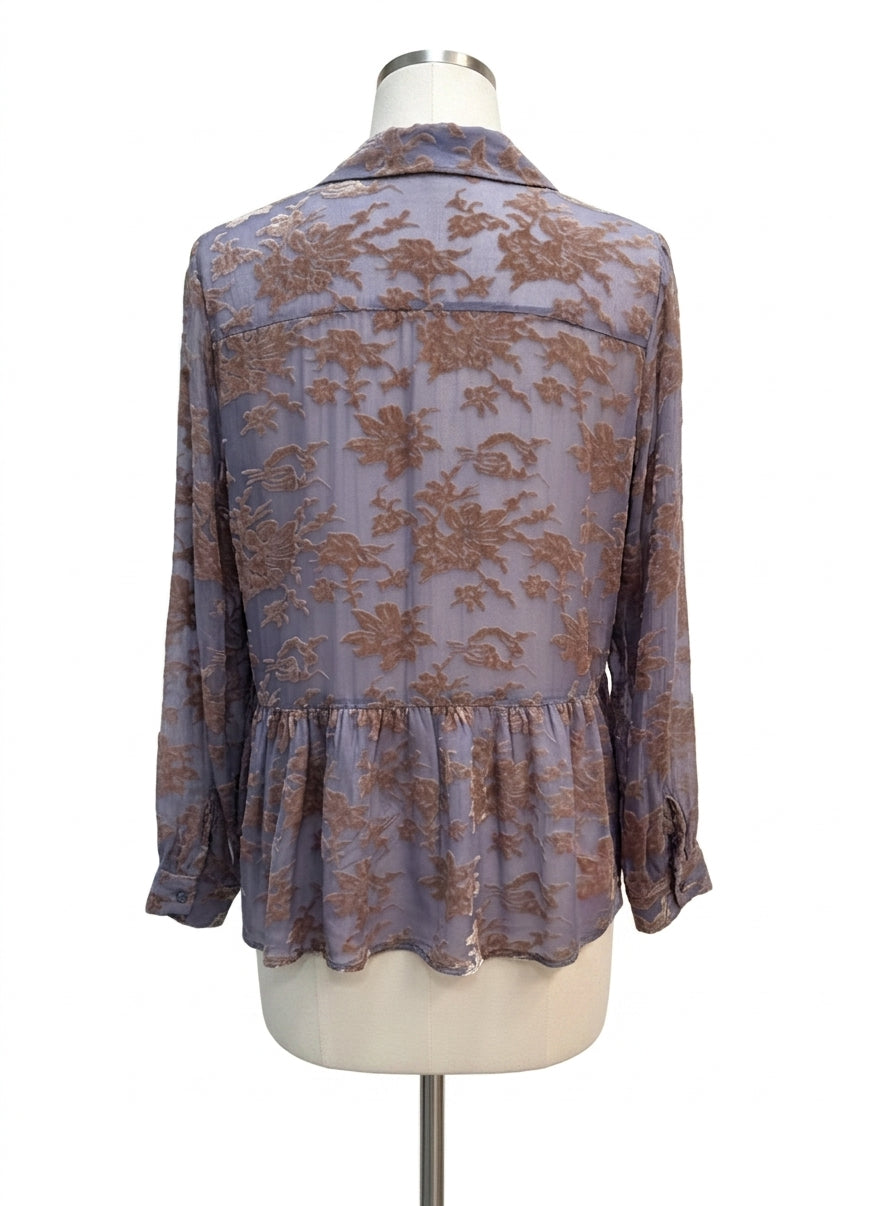 Sundance · Boho Chic Top Silk burnout · Medium · LavenderBeige