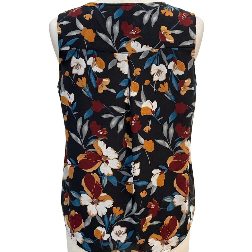 Timeson · Sleeveless Top · 1X · BlackFloral