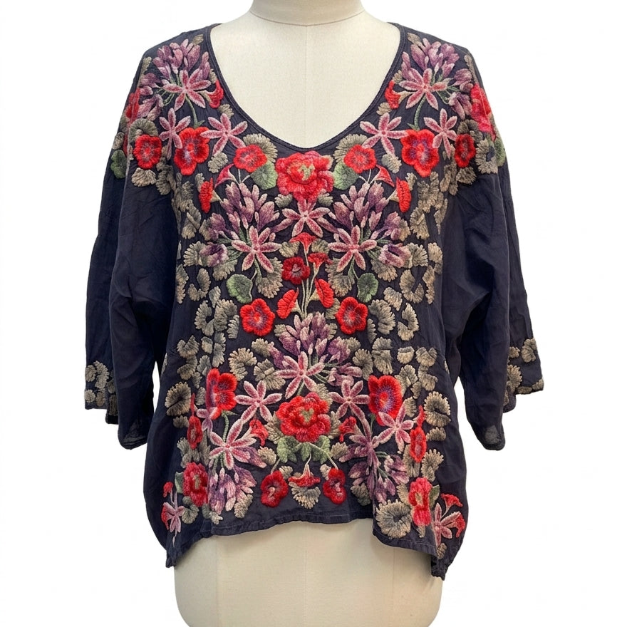 Johnny Was · Blouse · Large · Dark Gray