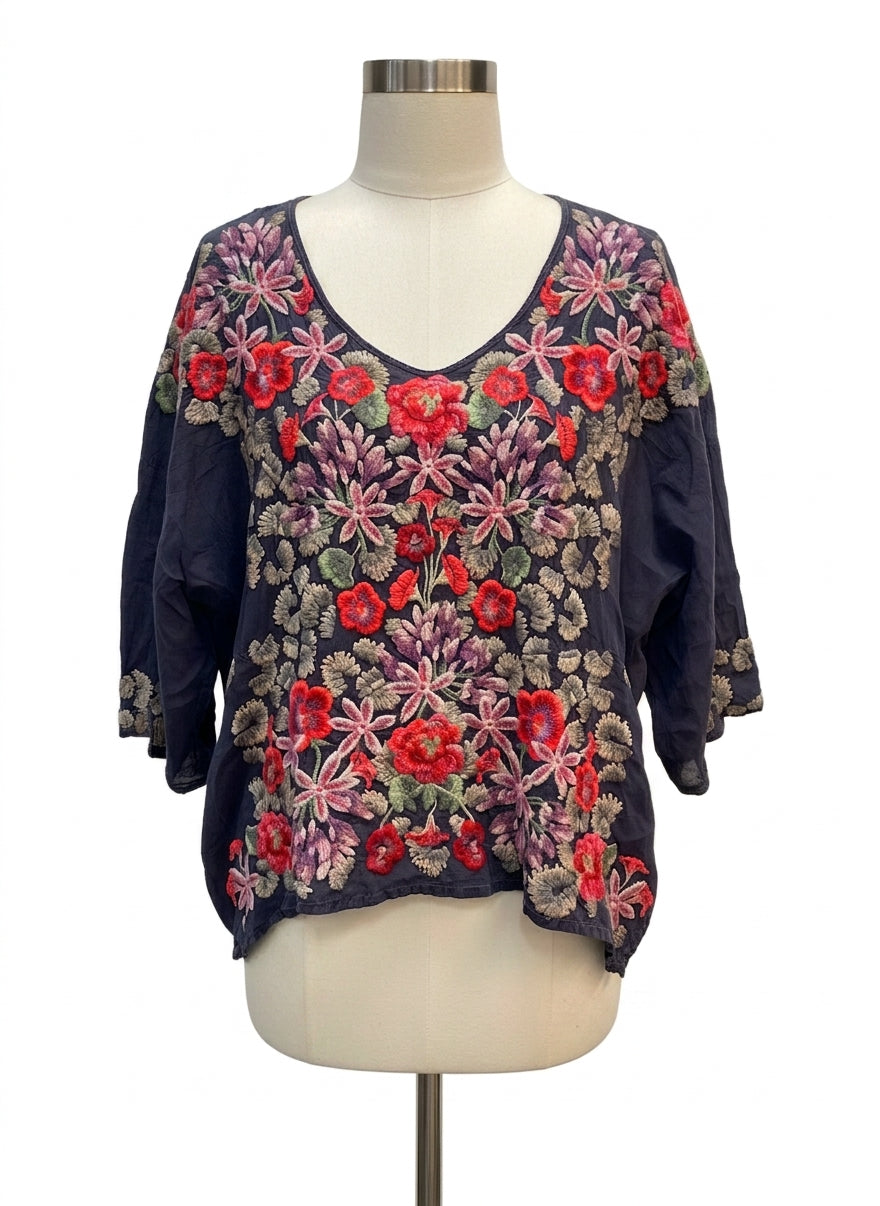 Johnny Was · Blouse · Large · Dark Gray