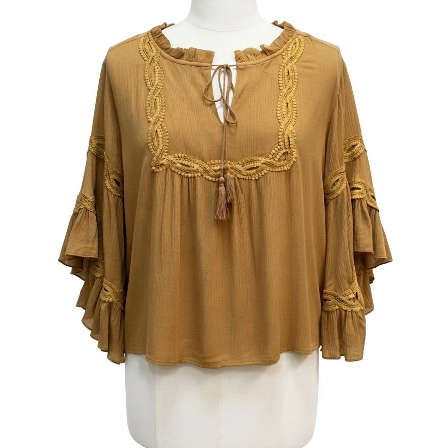 Anthropologie · Blue Tassel · Medium · Dijon