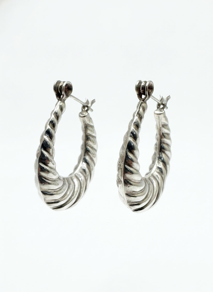 .925 Shrimp Twist Hoop Earrings · Jewelry · latch-back · sterling