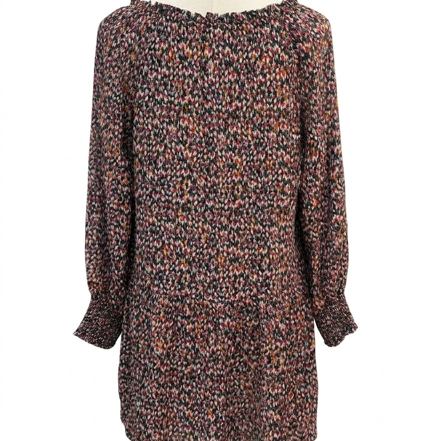 Velvet · 100% Viscose Dress w/ Smocked Detail · Medium · Multi