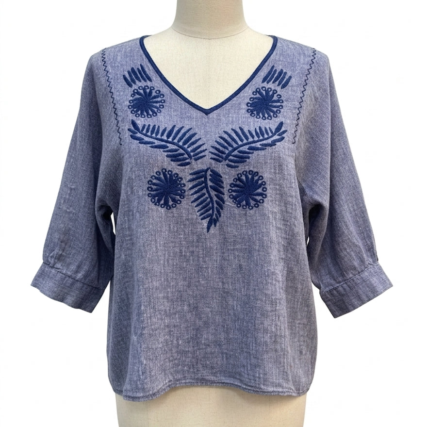 Lands' End · Blouse · Medium · Blue