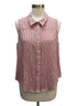 Blue Tassel · Sleeveless Striped · Small · RedWhite