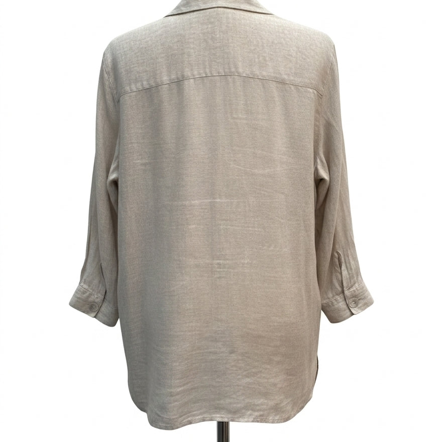 Foxcroft · Natural Pleated Detail · Small · Natural