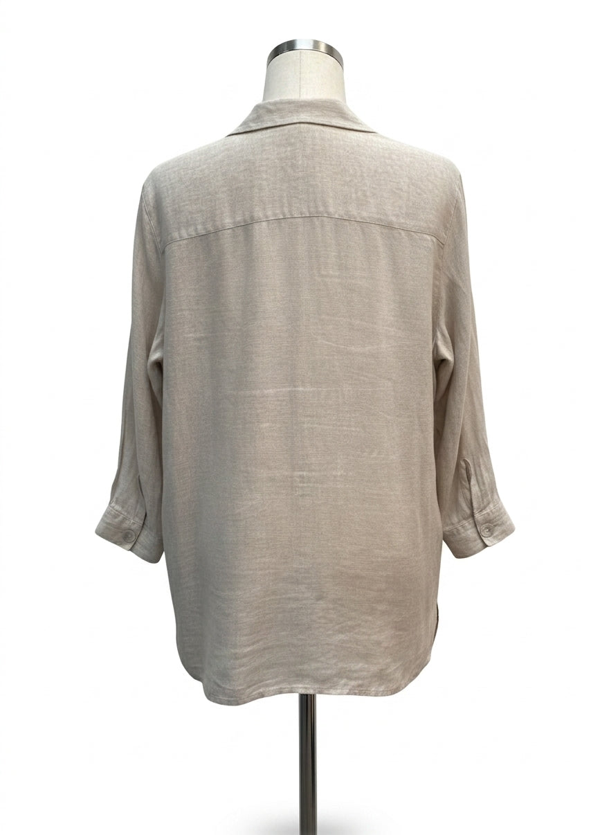 Foxcroft · Natural Pleated Detail · Small · Natural