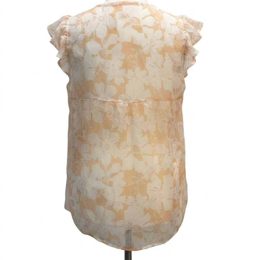 Anthropologie · Blue Tassel Pleated W/ Bow Detail & Camisole · Medium · Peach/White