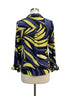 Olivia by Habitat · Watercolor Long Sleeve Shirt · Large · BlueLime