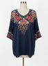 Johnny Was · Tunic · Small · Navy Floral