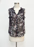 CAbi · Flutter Sleeve Top (Weaver BlackPink Floral Sheer) · Medium · BlackPink Floral Sheer