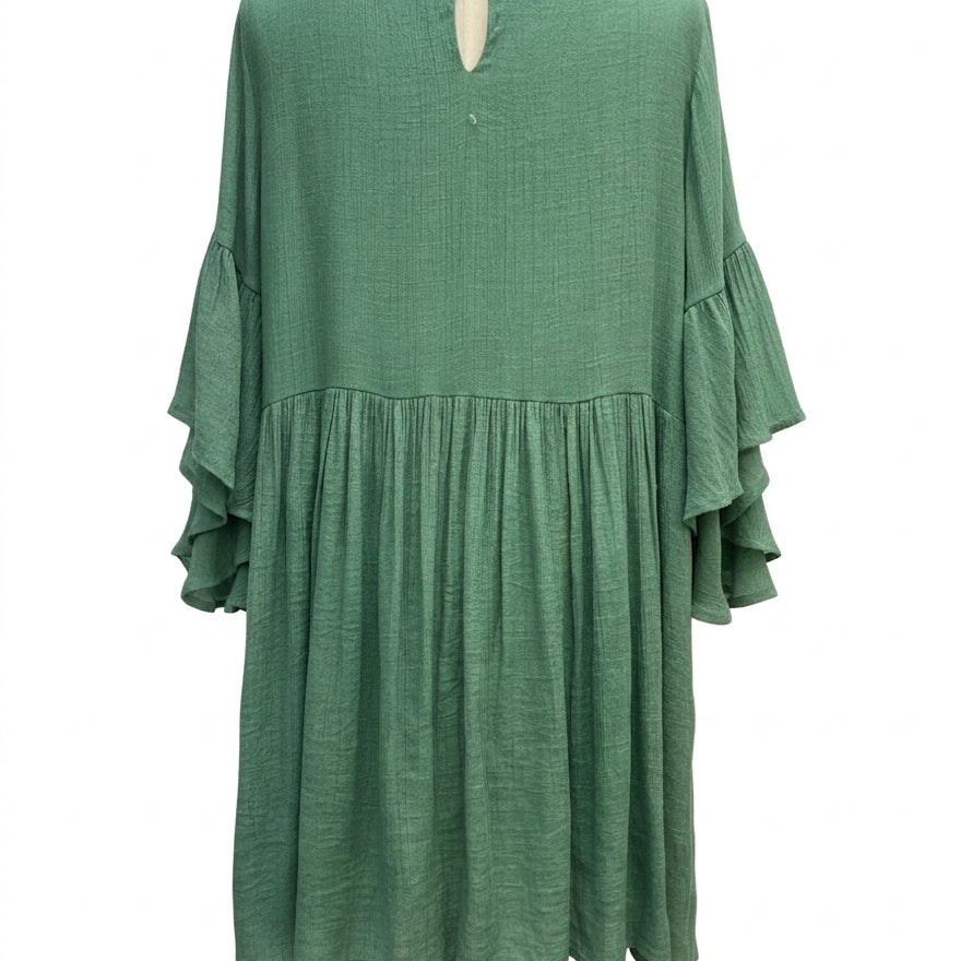 Umgee · Boho Chic Dress · Large · Green Multi