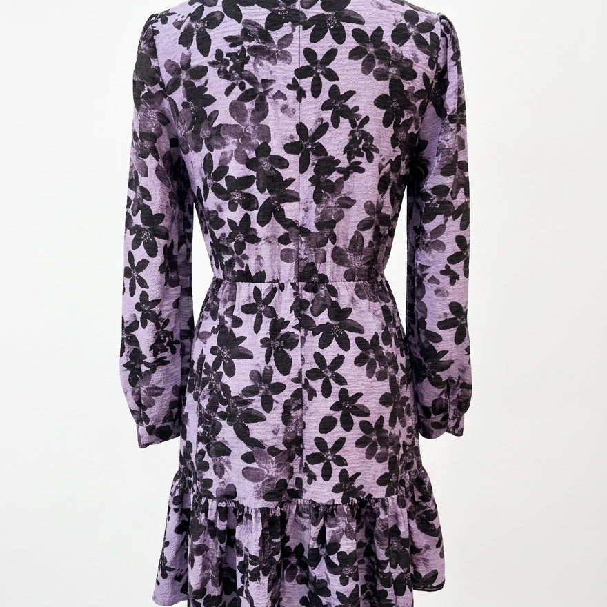 Simply Vera · Longsleeve Dress · Medium · Purple and Black