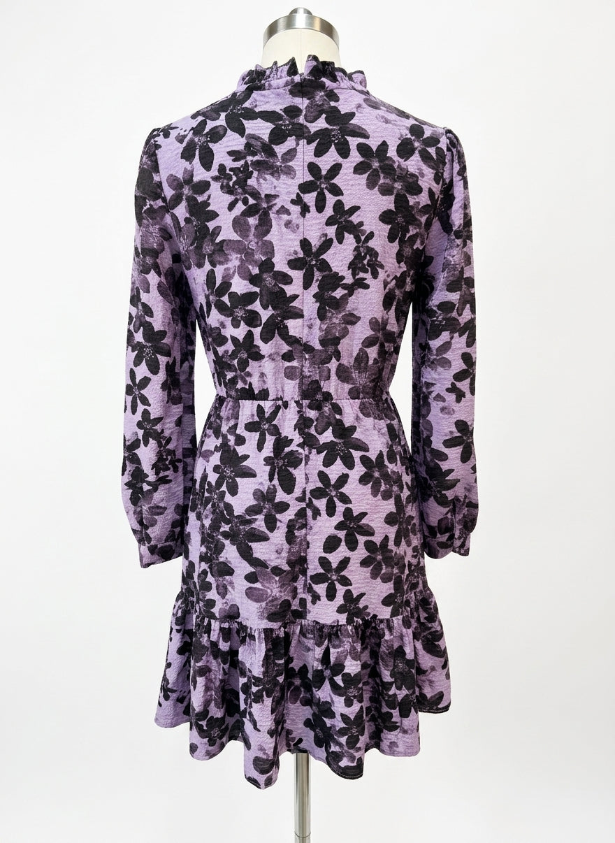 Simply Vera · Longsleeve Dress · Medium · Purple and Black