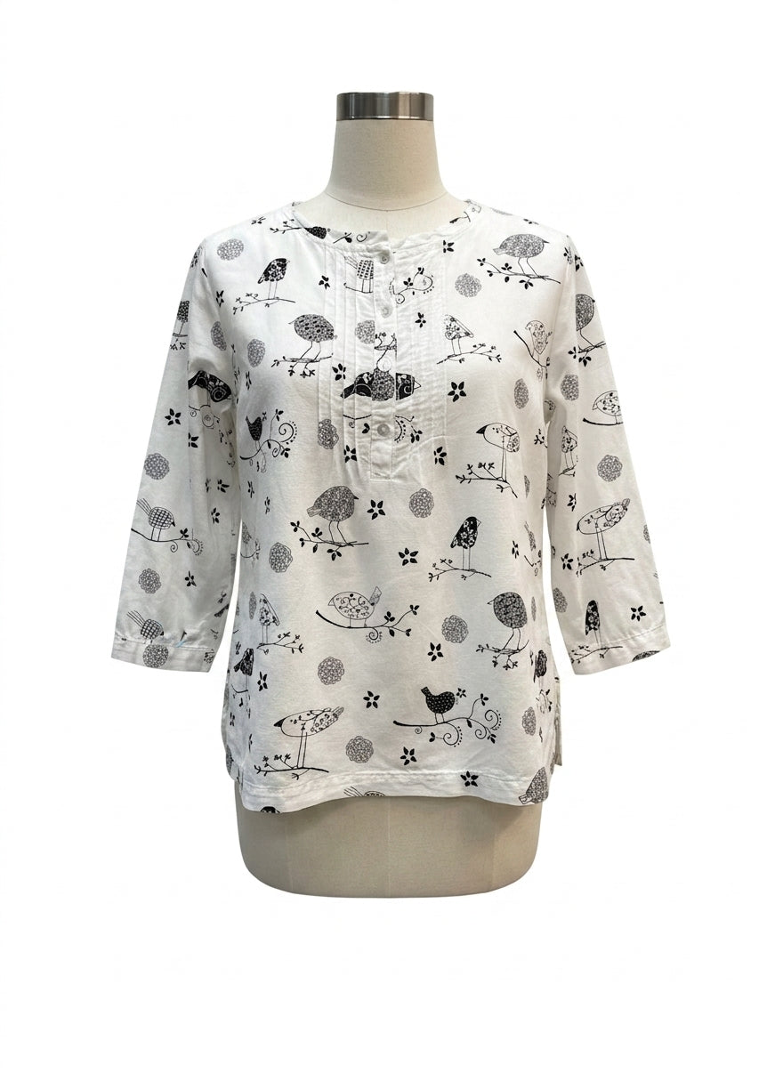 Hot Cotton · Roll Tab Shirt · XLarge · White