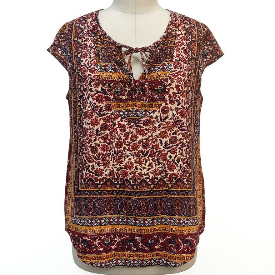 Lucky Brand · Cap Sleeve Top · Small · Multi-color