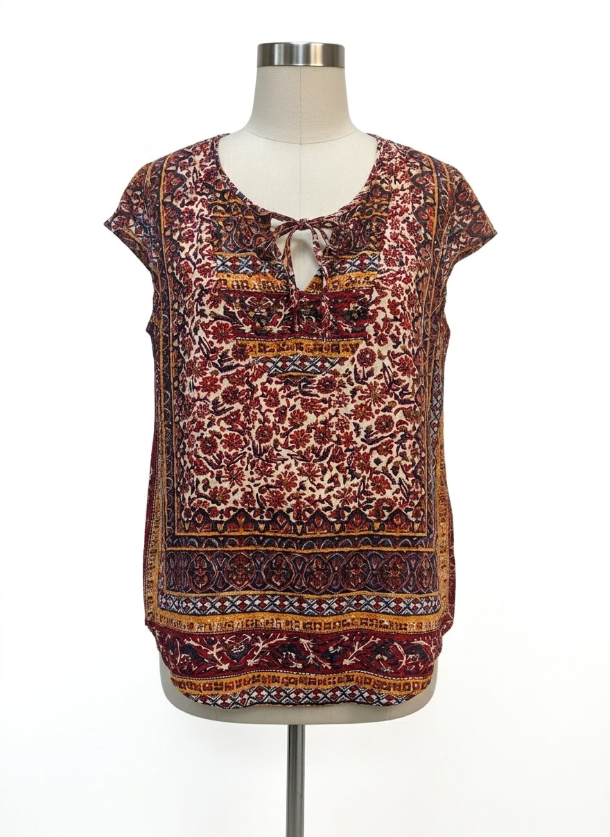 Lucky Brand · Cap Sleeve Top · Small · Multi-color