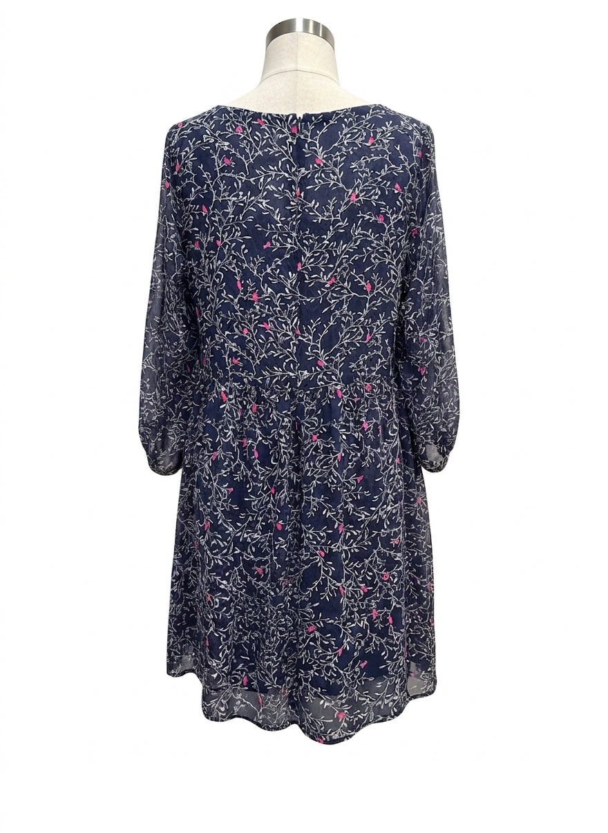 Torrid · Sheer dress with slip · 3X · NavyWhite
