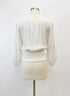 Parallel Skies · White Embroidered Smocked Top · Large · White