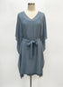 Eileen Fisher · 100% Silk Belted 2Pc Dress · Medium · DustyBlue