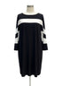 Nina Leonard · Bell Sleeve Dress · 2X · BlackWhite