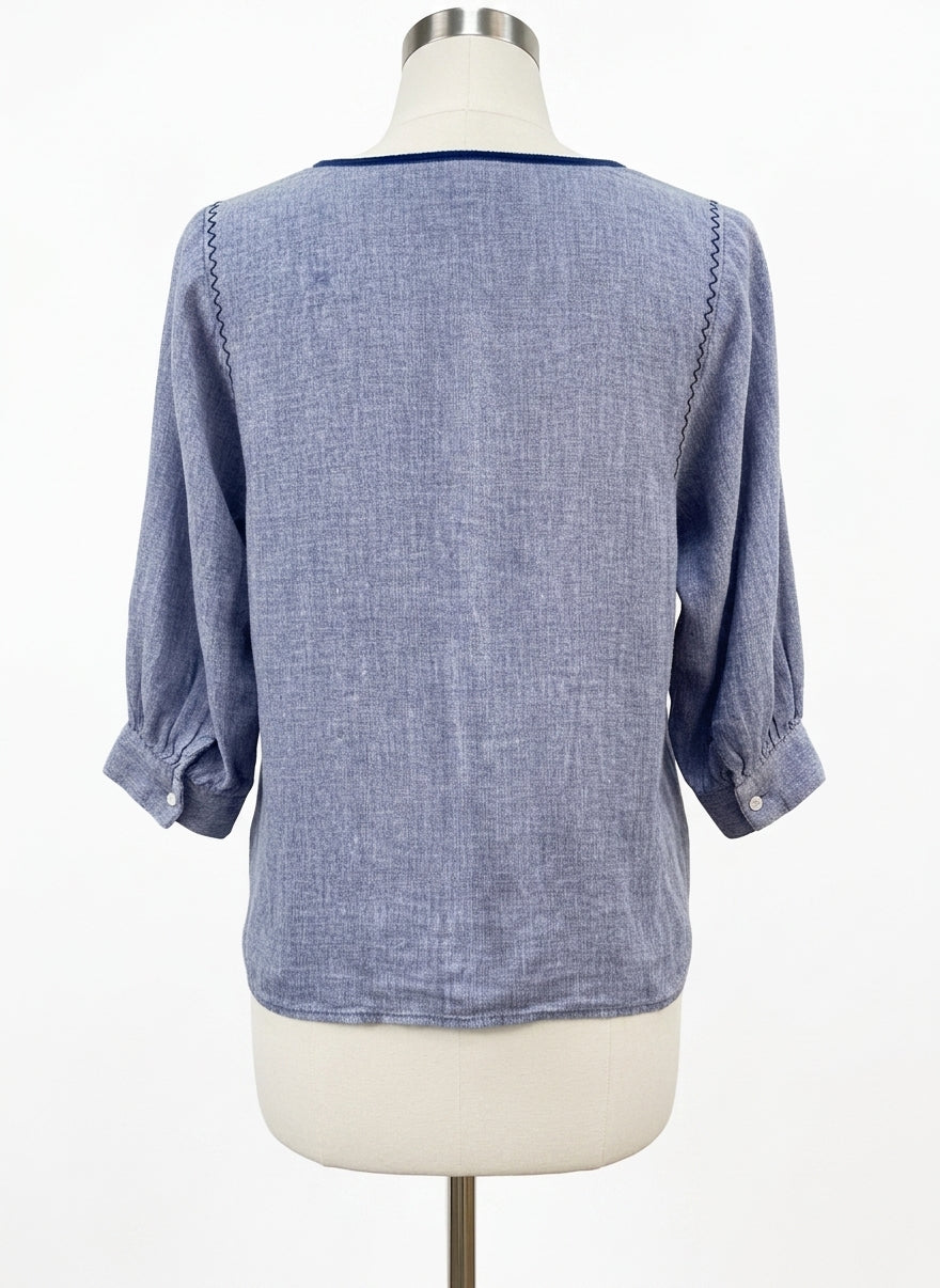 Lands' End · Blouse · Medium · Blue