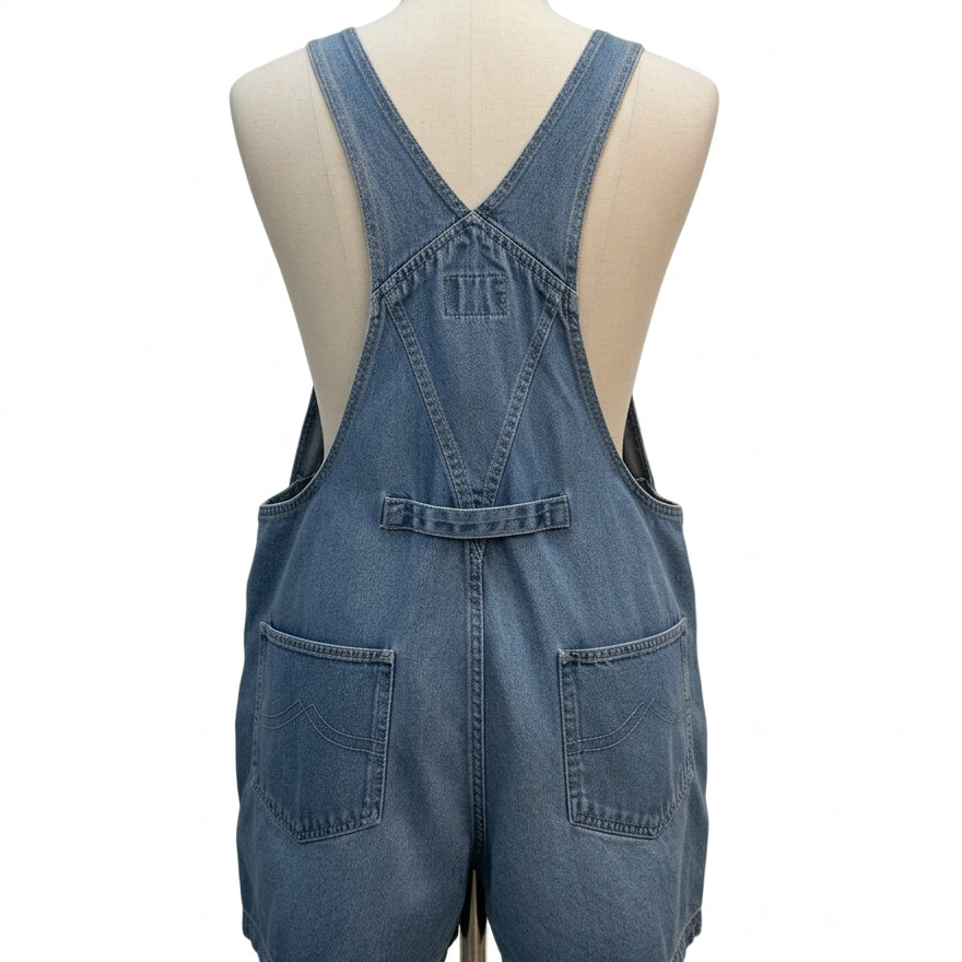 JUST BLUE · Shortie Overalls · Large · Vintage Blue