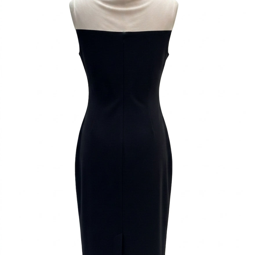 Ralph Lauren · Sleeveless Colorblock Dress · 4 · Blk/White