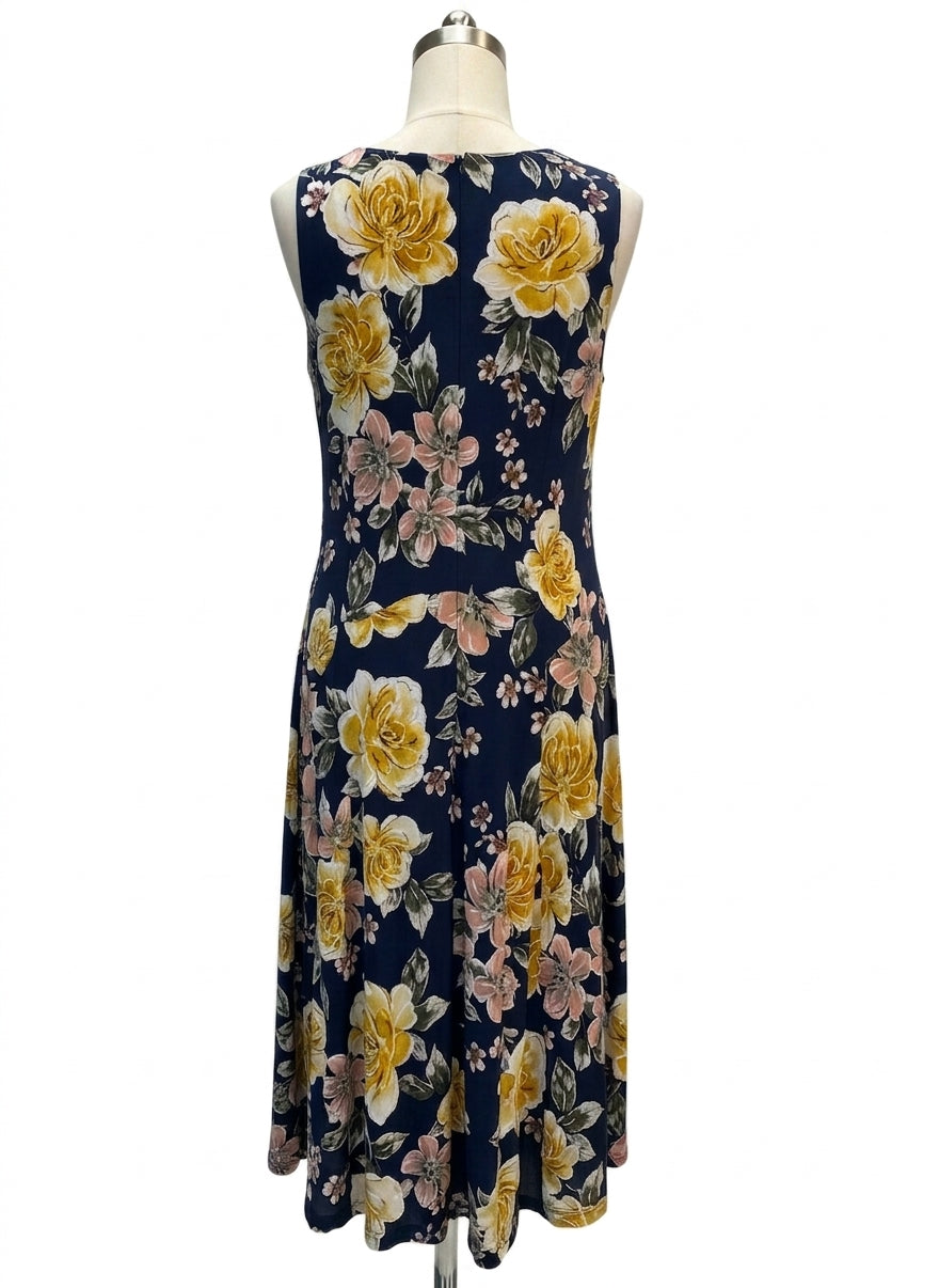 RobbieBee · Dress · Large · Navy Floral