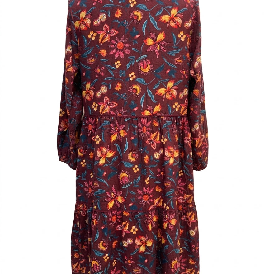 Sundance · Longsleeve Dress · Large · Burgundy Floral