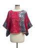Artisan Made · Kimonosleeve Kantha Top · OS · RedGray