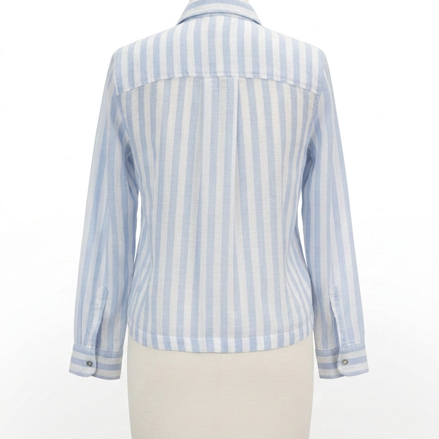 Lola River · Shirt · Small · White Blue Striped