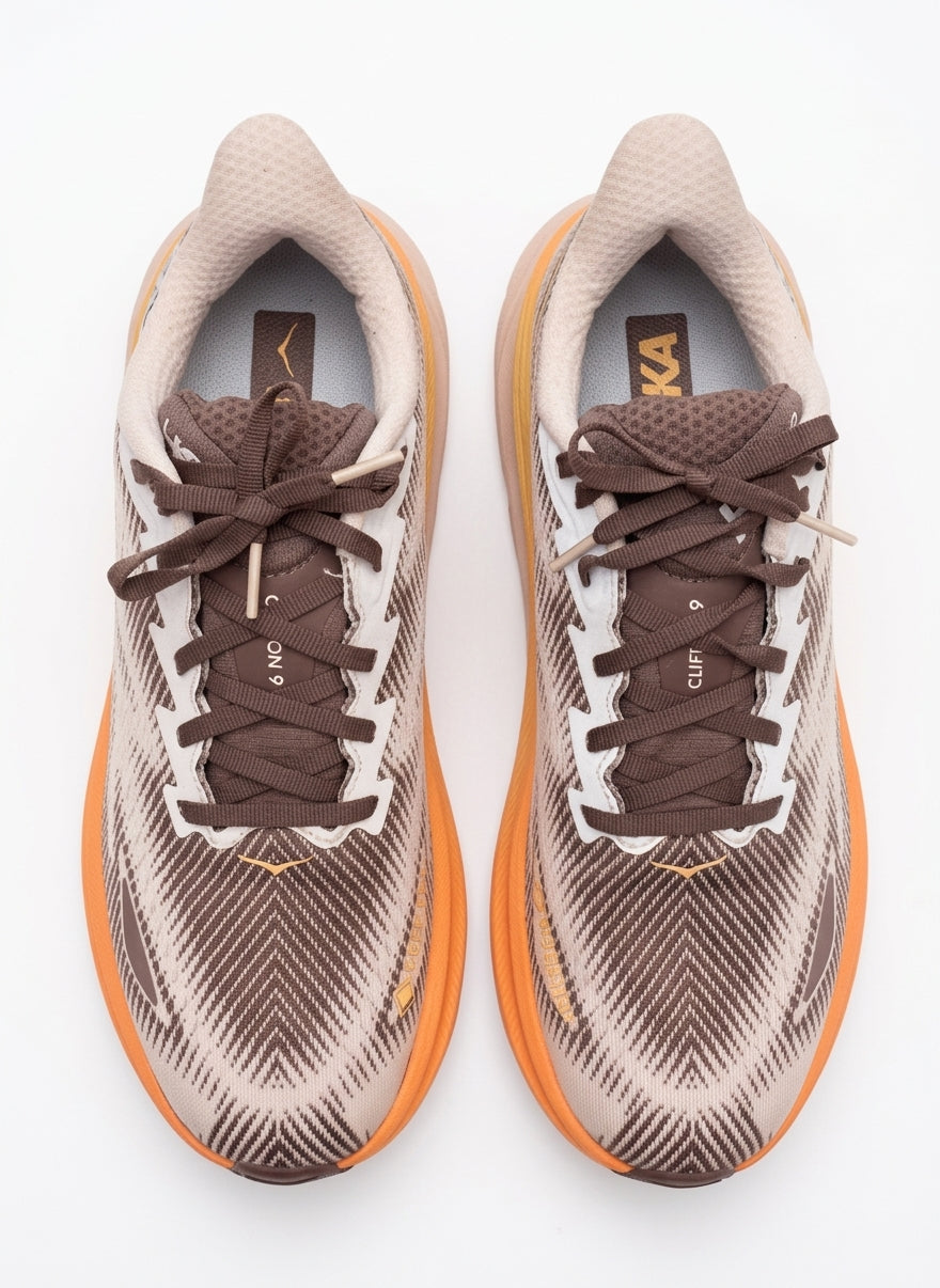 Hoka · Clifton 9 Hoka Running Shoe · 9 · PeachBrown