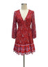 Ro's Garden · Wrap Dress · XSmall · RedPurple