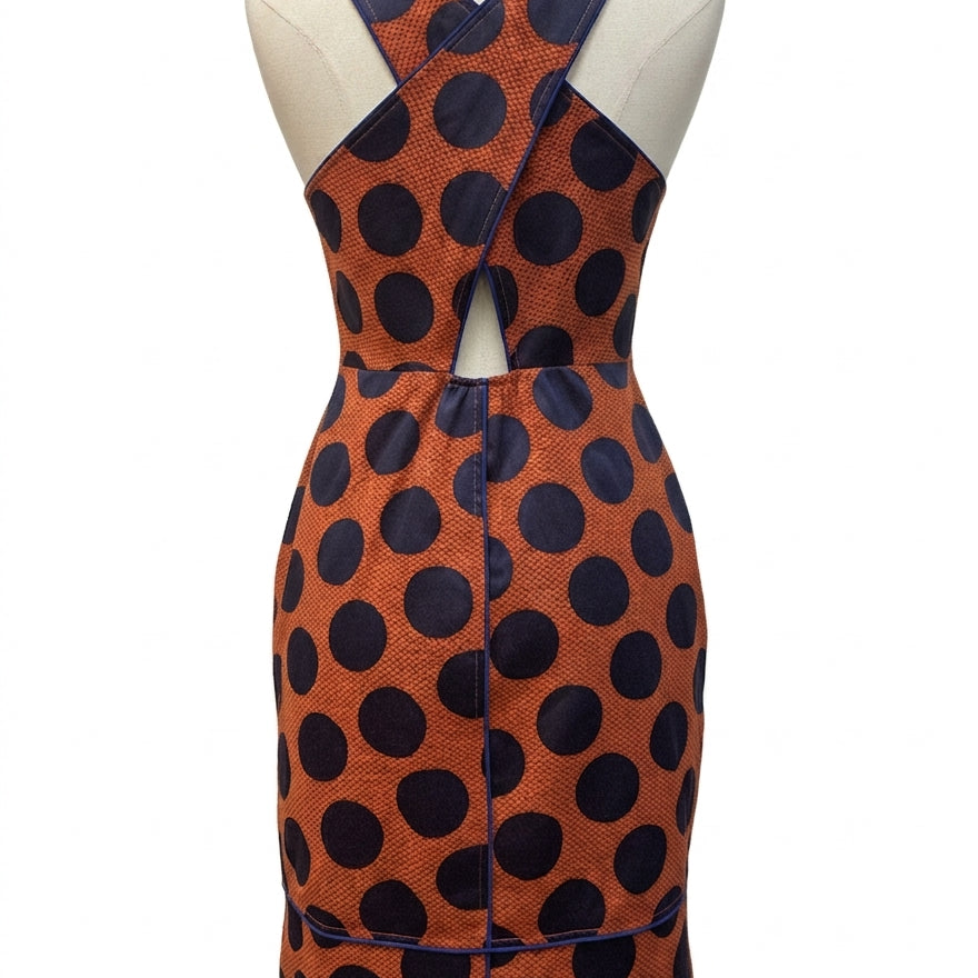 MaEve · Sleeveless Dress With Pockets!! Criss Cross Back · 2 · OrangeNavy